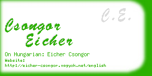 csongor eicher business card